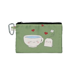 Cute Tea Canvas Cosmetic Bag (small)