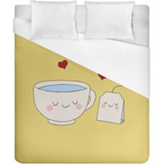 Cute Tea Duvet Cover (california King Size) by Valentinaart