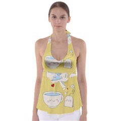 Cute Tea Babydoll Tankini Top by Valentinaart