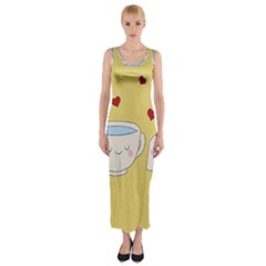 Cute Tea Fitted Maxi Dress by Valentinaart