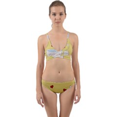 Cute Tea Wrap Around Bikini Set