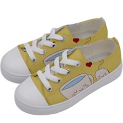 Cute Tea Kids  Low Top Canvas Sneakers by Valentinaart