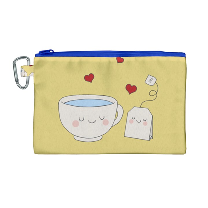 Cute Tea Canvas Cosmetic Bag (Large)