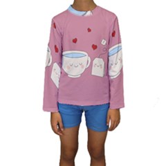 Cute Tea Kids  Long Sleeve Swimwear by Valentinaart