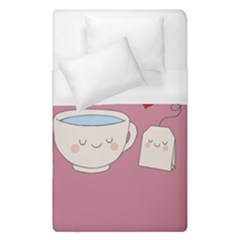 Cute Tea Duvet Cover (single Size) by Valentinaart