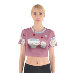 Cute Tea Cotton Crop Top by Valentinaart