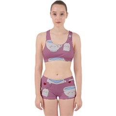 Cute Tea Work It Out Sports Bra Set by Valentinaart