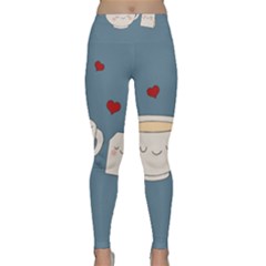 Cute Tea Classic Yoga Leggings by Valentinaart