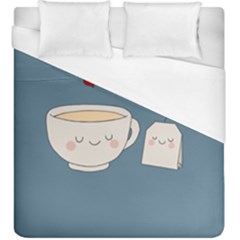 Cute Tea Duvet Cover (king Size) by Valentinaart