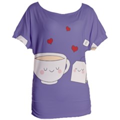 Cute Tea Women s Oversized Tee