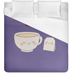 Cute Tea Duvet Cover (king Size) by Valentinaart