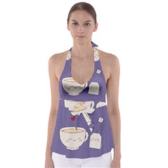 Cute Tea Babydoll Tankini Top by Valentinaart