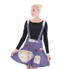 Cute Tea Suspender Skater Skirt by Valentinaart