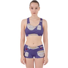 Cute Tea Work It Out Sports Bra Set by Valentinaart