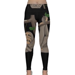 Cute Sloth Classic Yoga Leggings by Valentinaart