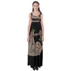 Cute Sloth Empire Waist Maxi Dress by Valentinaart