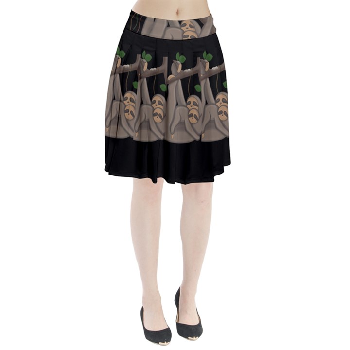 Cute Sloth Pleated Skirt