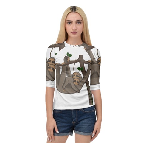 Cute Sloth Quarter Sleeve Raglan Tee by Valentinaart