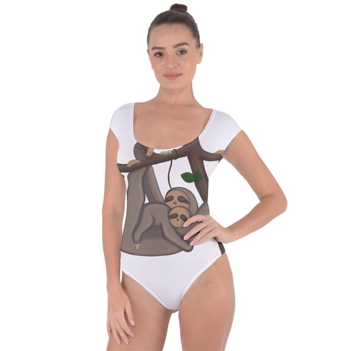 Cute Sloth Short Sleeve Leotard 