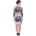 Cute Sloth Long Sleeve Crop Top & Bodycon Skirt Set View2