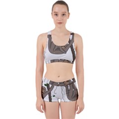 Cute Sloth Work It Out Sports Bra Set by Valentinaart