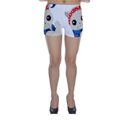 Feminist Cat Skinny Shorts by Valentinaart