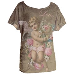 Cupid - Vintage Women s Oversized Tee by Valentinaart