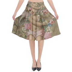 Cupid - Vintage Flared Midi Skirt by Valentinaart