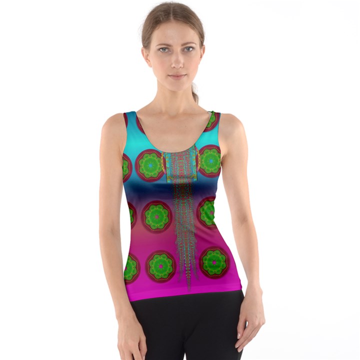 Meditative Abstract Temple Of Love And Meditation Tank Top