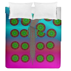 Meditative Abstract Temple Of Love And Meditation Duvet Cover Double Side (queen Size) by pepitasart