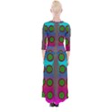 Meditative Abstract Temple Of Love And Meditation Quarter Sleeve Wrap Maxi Dress View2