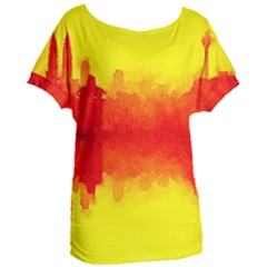 Sun Rise,city,modern Art Women s Oversized Tee