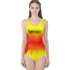 Sun Rise,city,modern Art One Piece Swimsuit by NouveauDesign