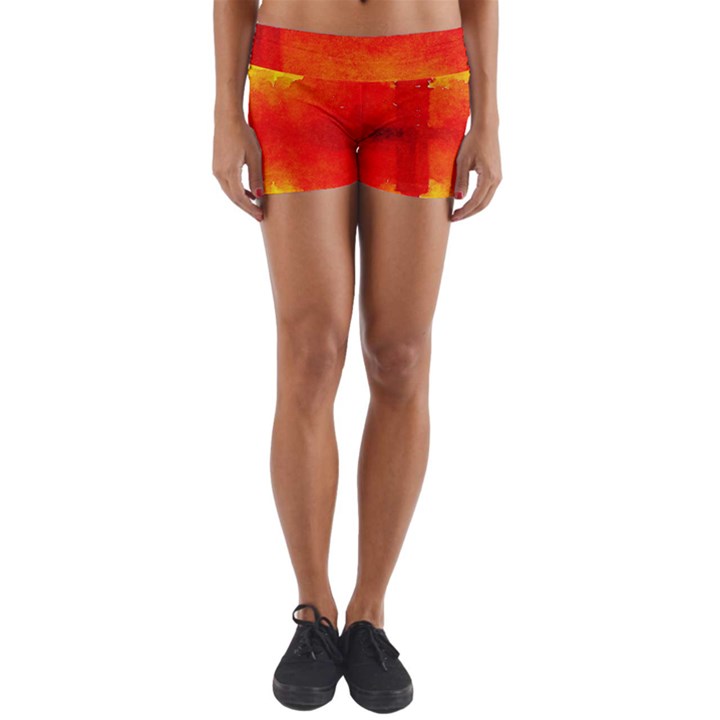 sun rise,city,modern art Yoga Shorts