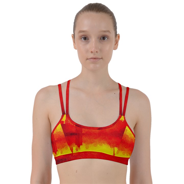 sun rise,city,modern art Line Them Up Sports Bra