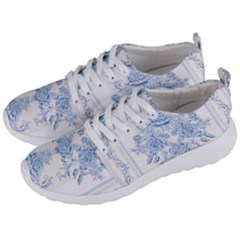 Beautiful,pale Blue,floral,shabby Chic,pattern Men s Lightweight Sports Shoes