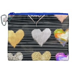 Modern Heart Pattern Canvas Cosmetic Bag (xxl)