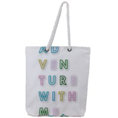 Adventure With Me Full Print Rope Handle Tote (large)