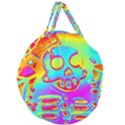 Rainbow Skeleton King Giant Round Zipper Tote View2