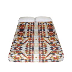 Multicolored Geometric Pattern  Fitted Sheet (full/ Double Size) by dflcprints