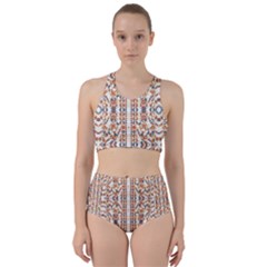 Multicolored Geometric Pattern  Racer Back Bikini Set by dflcprints