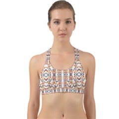 Multicolored Geometric Pattern  Back Web Sports Bra