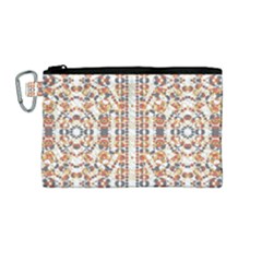 Multicolored Geometric Pattern  Canvas Cosmetic Bag (medium)