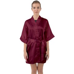 Pink 11 A | Dark Pink Quarter Sleeve Kimono Robe