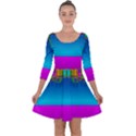 Sky Earth And Star Fall Quarter Sleeve Skater Dress View1