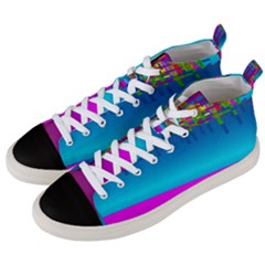 Sky Earth And Star Fall Men s Mid-top Canvas Sneakers