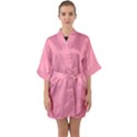 pink 17.a | light pink quarter sleeve kimono robe View1