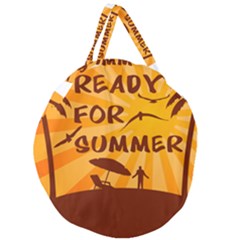 Ready For Summer Giant Round Zipper Tote