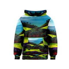 Morning Mist Kids  Pullover Hoodie by ValleyDreams