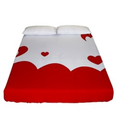 Heart Shape Background Love Fitted Sheet (california King Size) by Nexatart